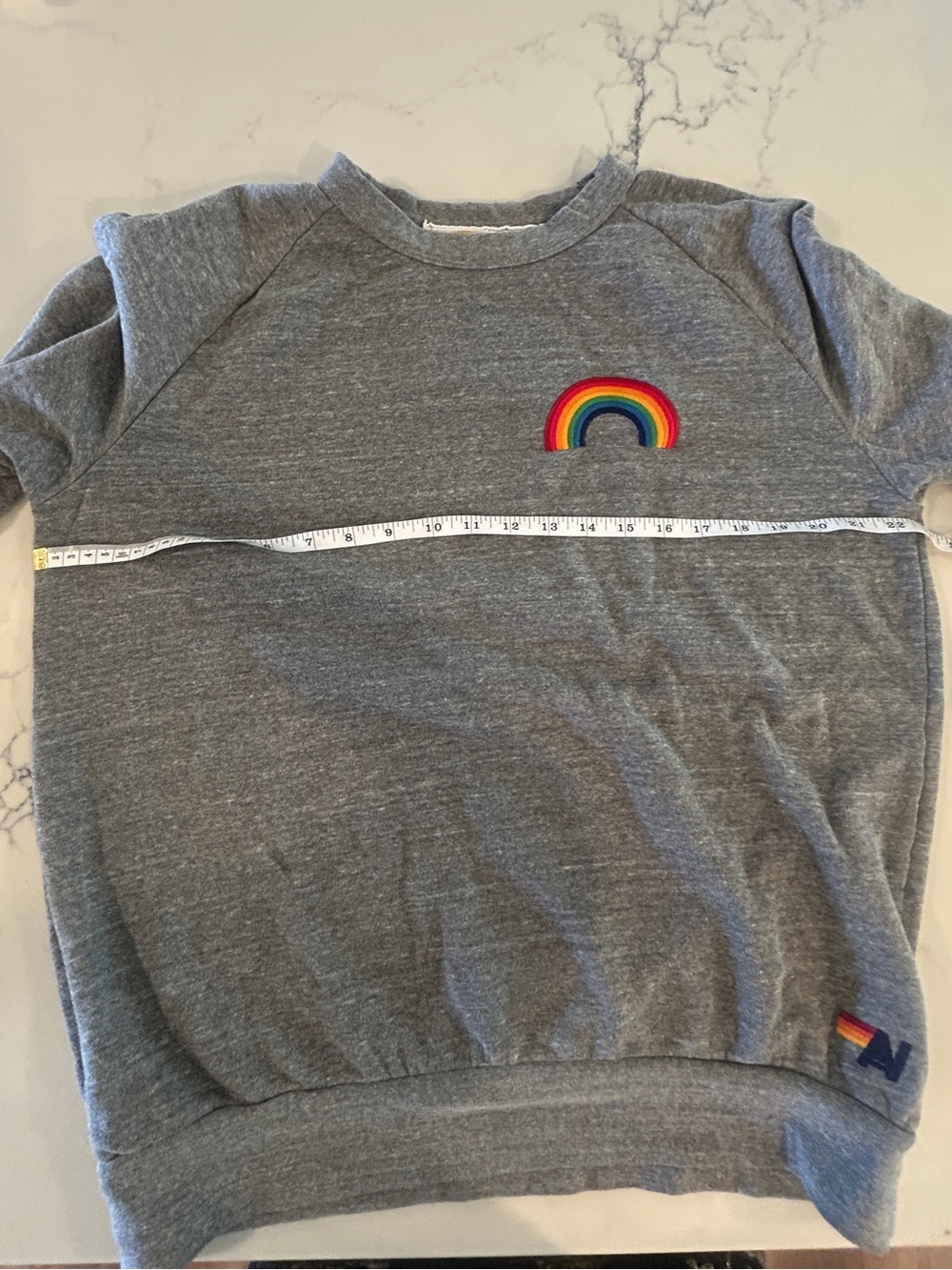 Aviator Nation RAINBOW EMBROIDERY RELAXED CREW SWEATSHIRT size large - Picture 5 of 6